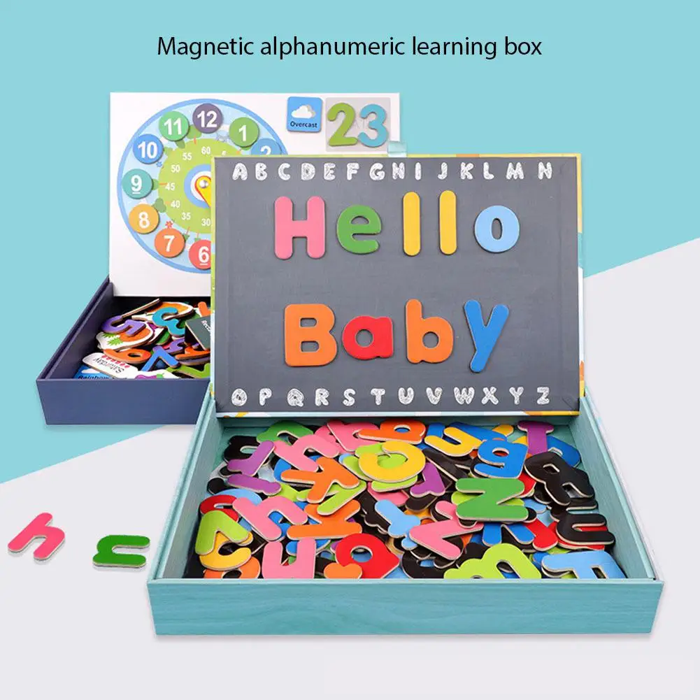 

GloryStar Colorful Magnetic Puzzle Toy Mathematics Early Educational Aids Figure Fruit Cognition Puzzle Clock Math Learning Toy
