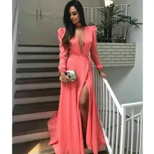 Длинное размера плюс мусульманское вечернее платье для выпускного вечера Дубай женское вечернее платье