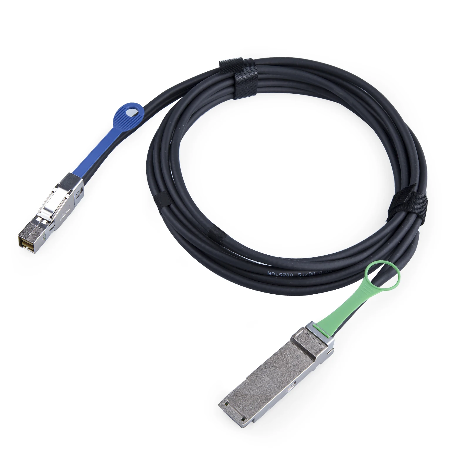 External Mini SAS HD SFF-8644 to QSFP(SFF-8436) Hybrid SAS Cable, 30AWG, 100-Ohm, 1-m(3.3ft)