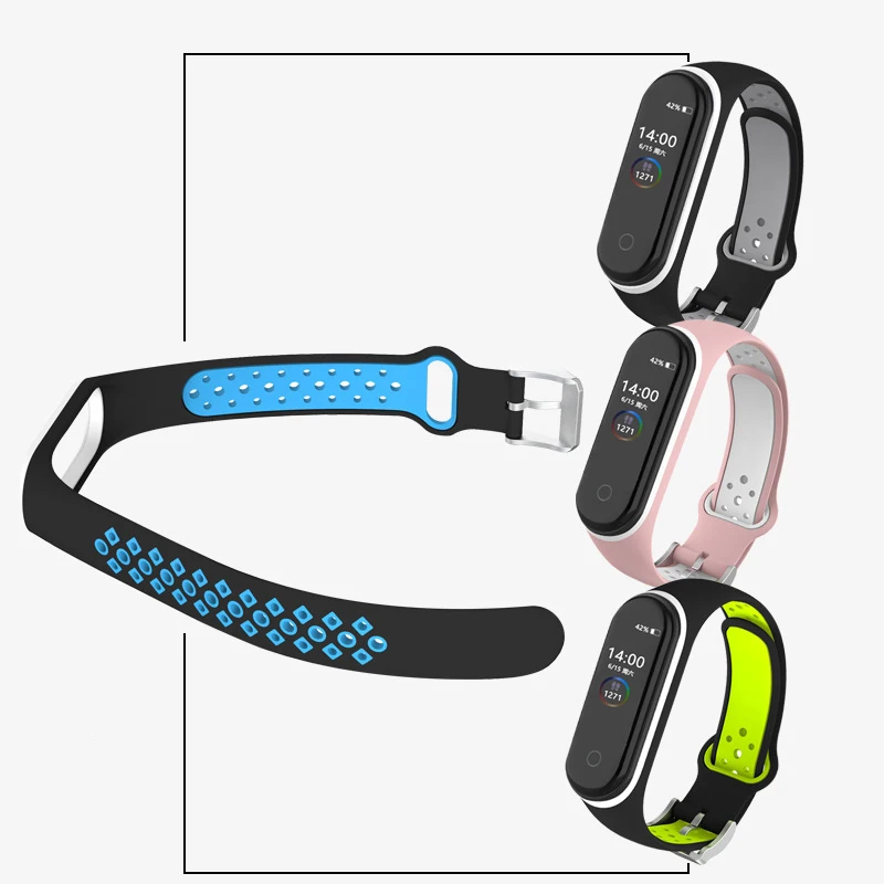 For-Xiaomi-Mi-Band-4-3-Strap-Smart-Accessory-Replacement-Double-Color-Silicone-Bracelet-For-MiBand(4)