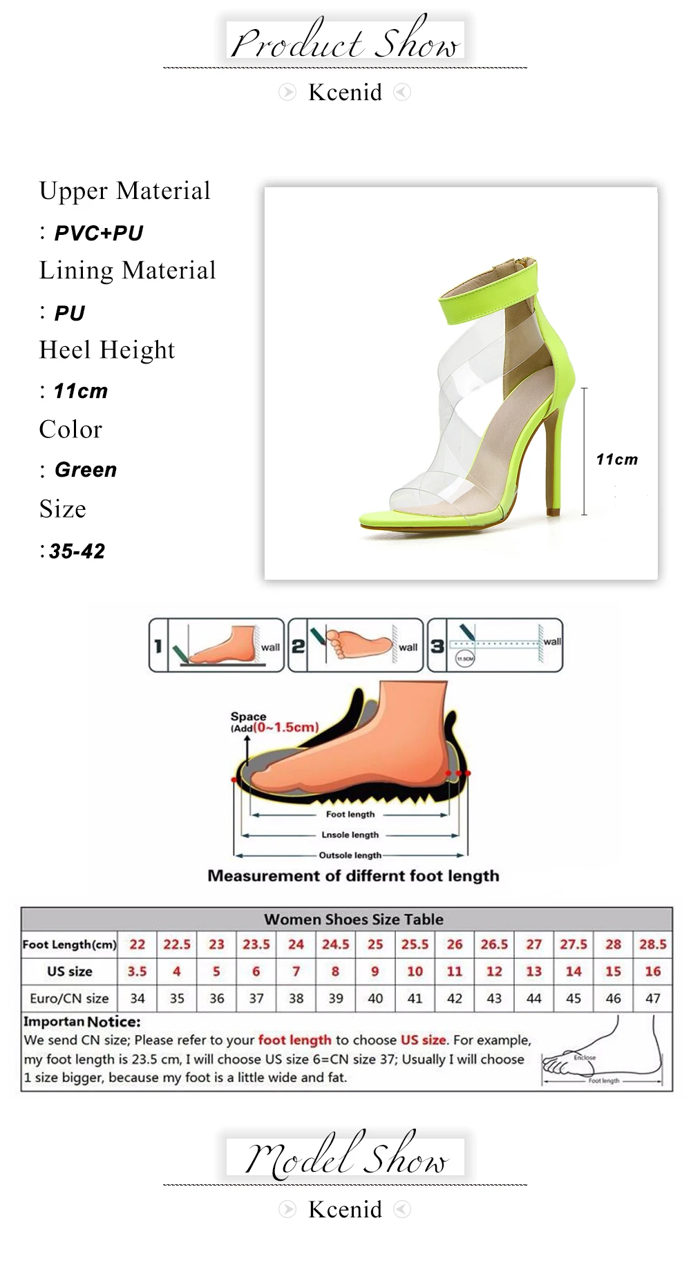 Kcenid/ г. Новая обувь из ПВХ женские модные летние босоножки пикантные женские босоножки на высоком каблуке удобные босоножки на молнии зеленого цвета
