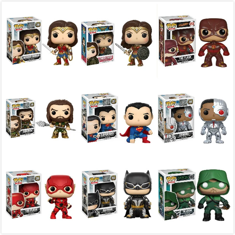 FUNKO POP Justice League Wonder Woman Супермен Бэтмен Ипполита флэш винил экшн модель игрушки для