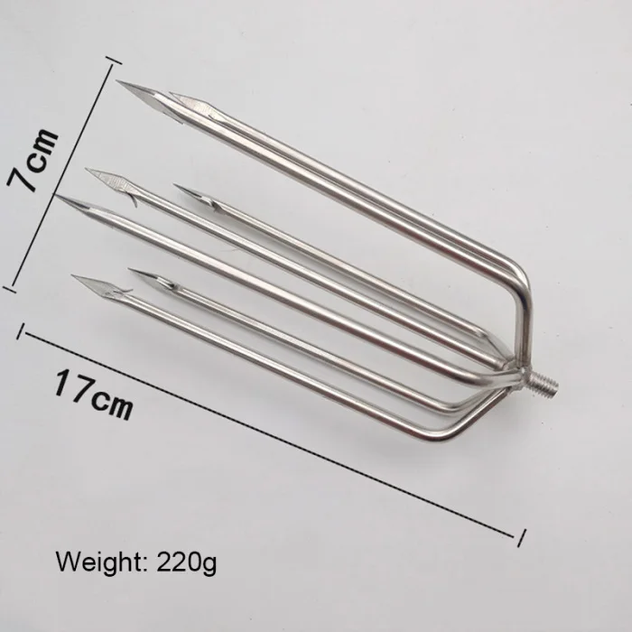 Рыболовная вилка из нержавеющей стали, 5 Зубцов, гарпун, колючий крючок, рыболовная удочка, вилка, рыболовные ледоколы, аксессуары, снасти, Рыболовный Инструмент FDX9