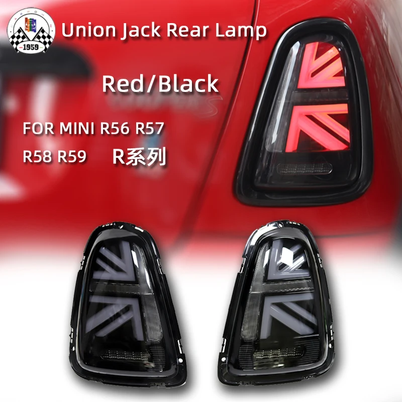 Original mini Tapa de espejo izquierda //// Union Jack //// negro-oro //// f55 56