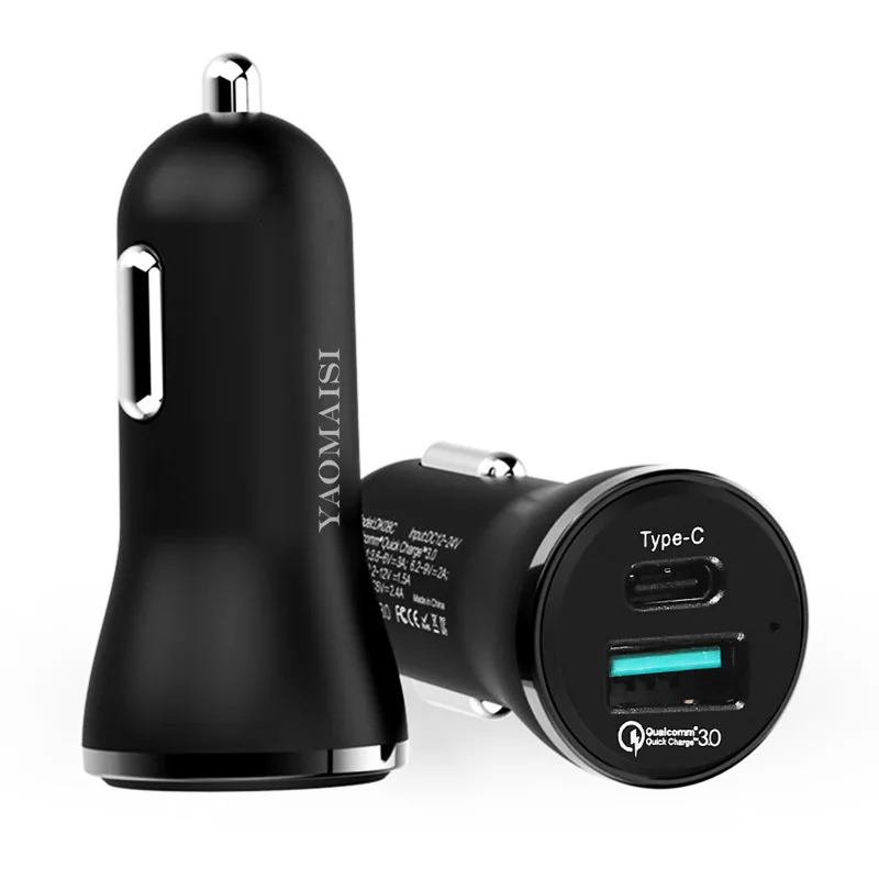 

Car Mounted Charger q c 3. 0 + Type C 3A Port Car Charger