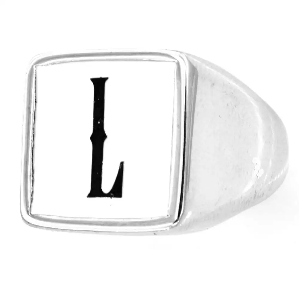 Fanssteel ювелирные изделия из нержавеющей стали на заказ одиночные буквы инициалы имя Алфавит Номер кольцо персонализированные индивидуальные подарок