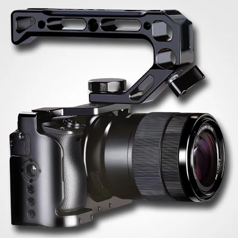 Uurig R008 Dslr ручка с Arca быстроразъемный 4 крепления для холодной обуви металлическим