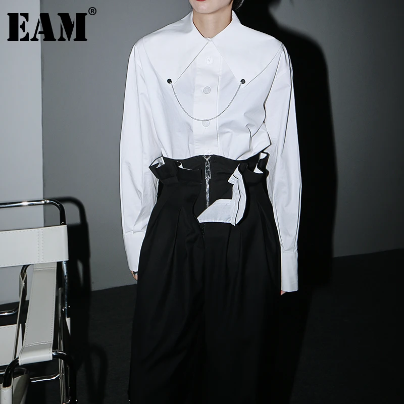 [EAM] Women White Brief Temperament Big Size