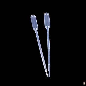 

200PCS 1ML Transparent Pipettes Disposable Safe Plastic Eye Dropper Transfer Graduated Pipette School Lab Supplies Brand