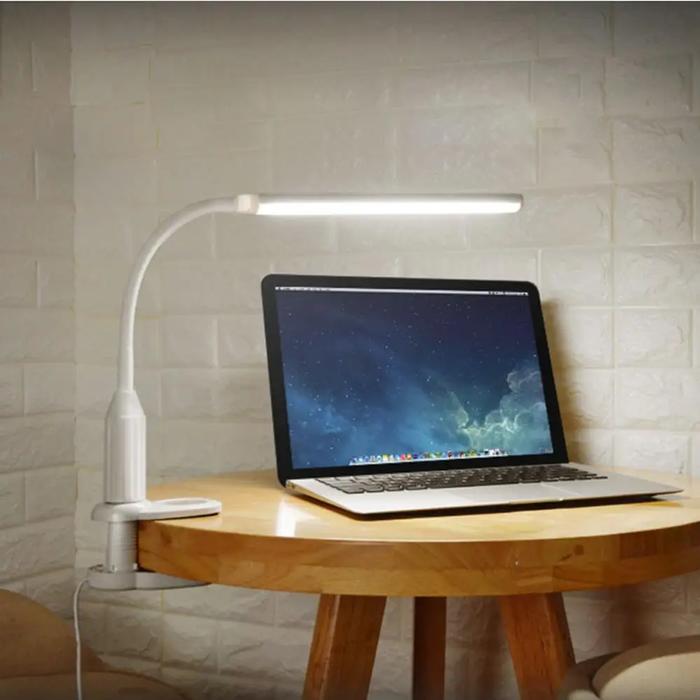 

Desk Lamp LED Clip Booklight Book Lamp Reading Light Piano Flashlight Home Decor Gooseneck Study Eye-Care Flexible Torch