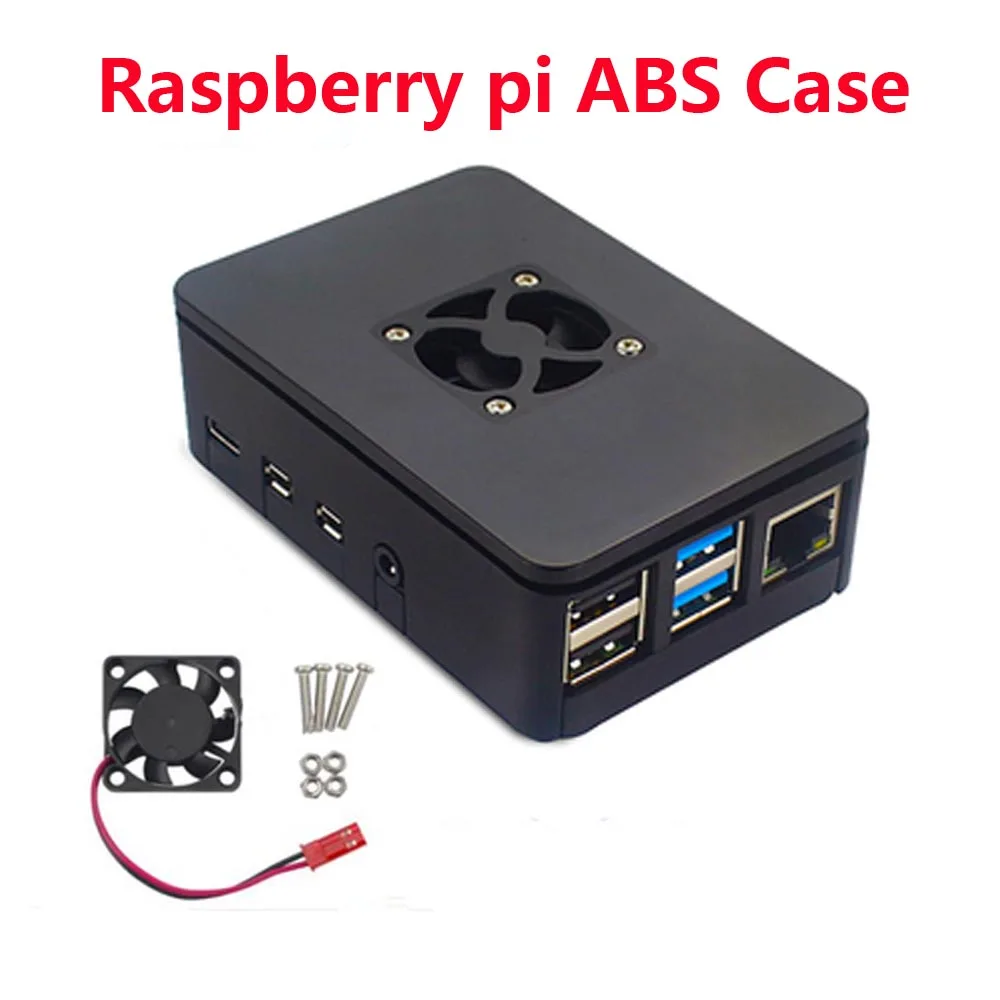 Raspberry PI 4 Модель B ABS чехол с охлаждающим вентилятором+ 32 ГБ sd-карта+ 5 В 3 А мощность+ радиатор+ HDMI для Raspberry pi 4B - Цвет: Белый