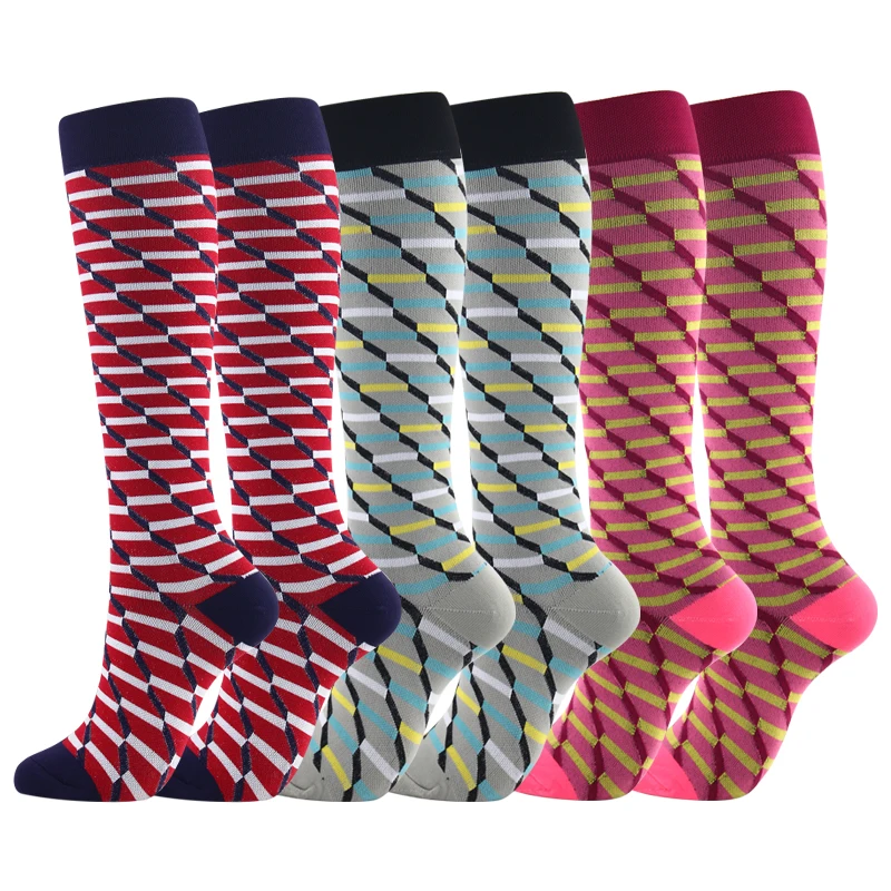 

Unisex Elastic Outdoor Compression Stockings 2020 Breathable Nylon Fitness Sport Camping Soccer Protect Leg Support 15-20mmHg