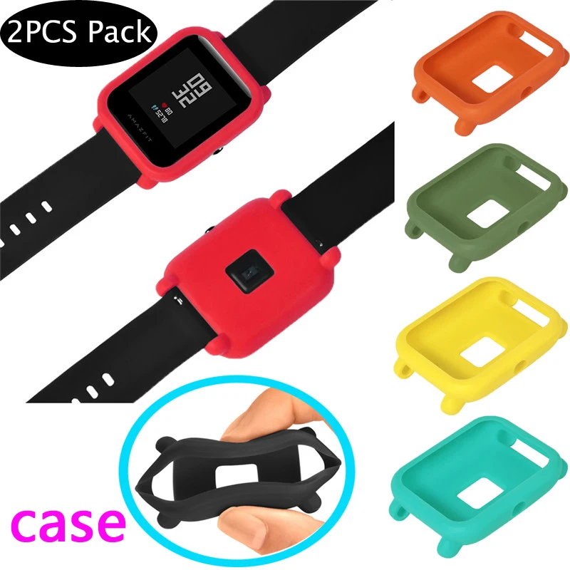 2 шт./упаковка силиконовые чехлы для смарт часов xiaomi huami amazfit bit bip