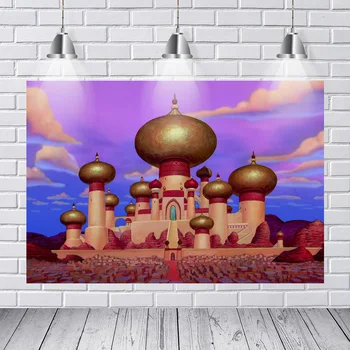 

Aladdin Arabian Arab Gold Mosque Palace Castle Desert Sand Birthday Party Backdrop Photography Backdrops Background Photography
