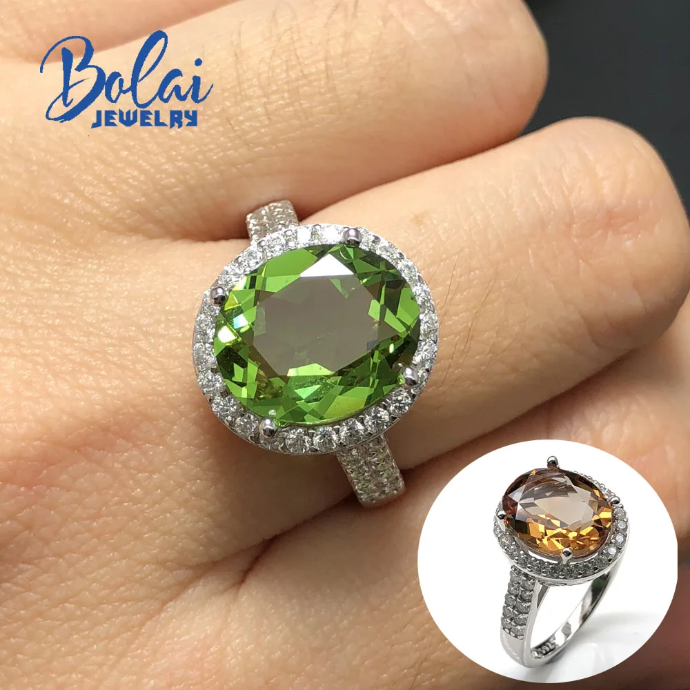 Zultanite rings created Color changeing gemstone 925 sterling sliver solitaire ring top quality fine jewelry Bolai promotion | Украшения и