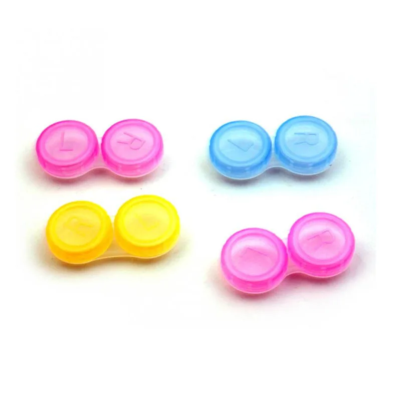 

Contact Lens Case Double-box Eye Care BoxColor Randomly Keeps Contact Lenses SafeTransparent Contact Lens Mate Box