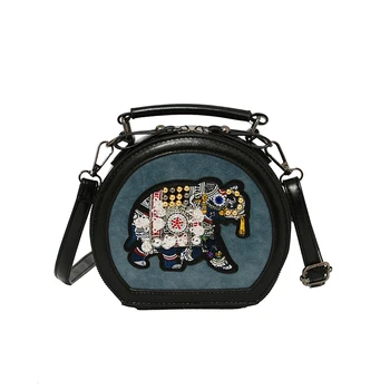 

Luxury Handbags Women Bags Designer Simple Small Shoulder Bag Elephant Embroidery Lady Bags Women's Crossbody Bags Cute Girl Bag
