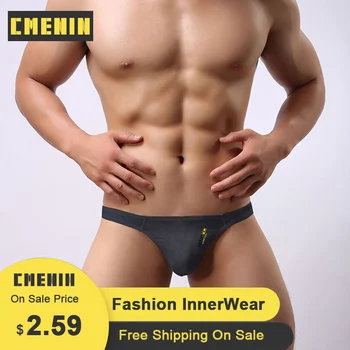 

2020 Hot Sale Gay Men Sexy Underwear Thong Men Jockstrap Sissy Panties Modal Cotton Mens Thongs And G strings Men Lingerie AD313