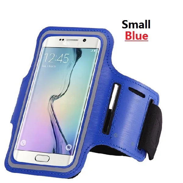 Для спортивной сумки чехол для телефона для бега браслет ремень на руку ремешок чехол для iPhone huawei samsung Xiaomi Redmi sony все телефоны - Цвет: Blue-Small