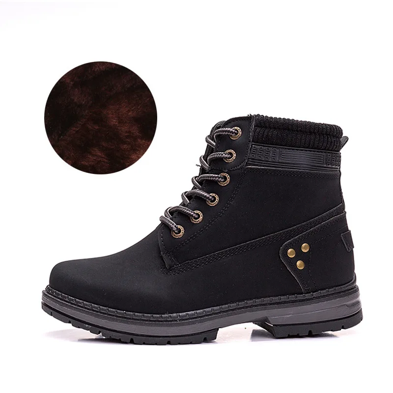 2021 New Autumn and Winter Plus Velvet Short Boots Women's High-top Retro Tooling Casual Fashion All-match  Boots 