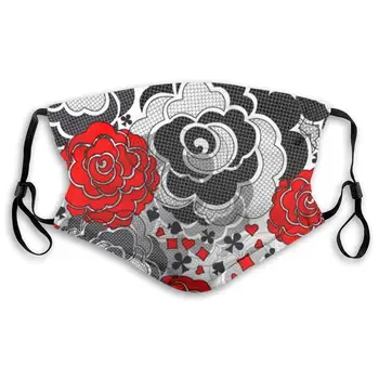 

Lace Roses Pattern Unisex Anti-Pollution Mask Dust Mask with Filter Mask
