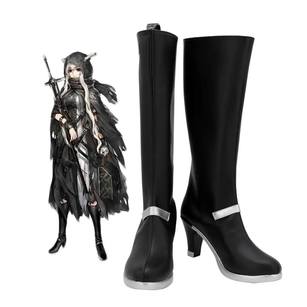 shining black boots