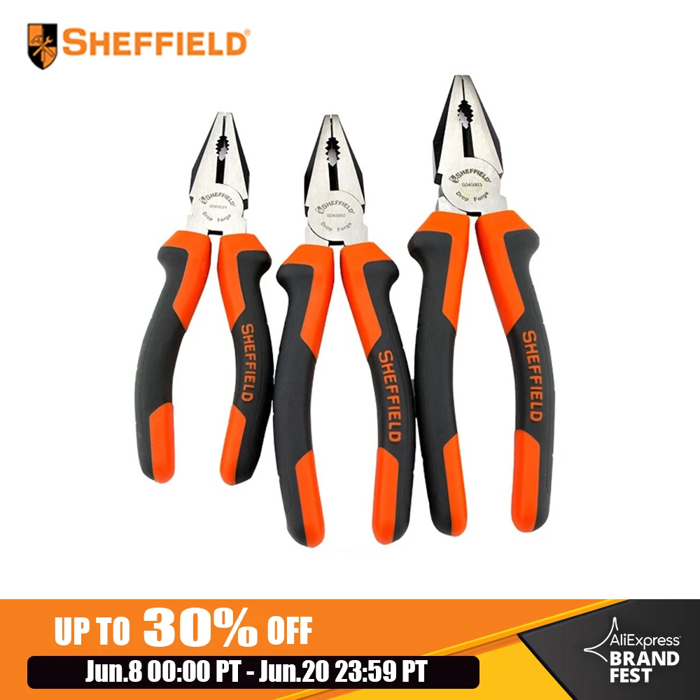 Щипцы SHEFFIELD 6/7/8 дюймов Linesman Тяжелые плоскогубцы для резки стальной проволоки