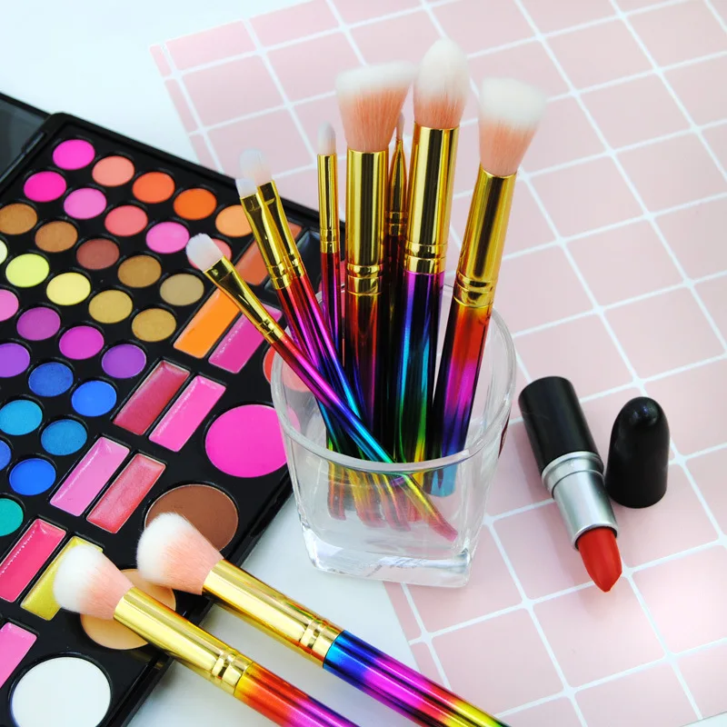 

Stone Texture Makeup Brushes Set Dazzling Colorful Foundation Powder Blush Blending Eye Shadow Brush Professional Make Up Tools
