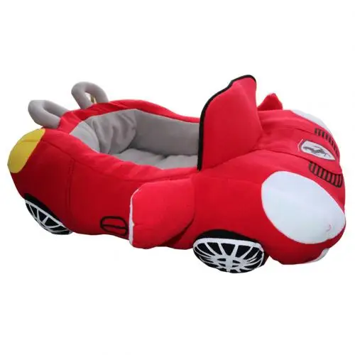 В форме гоночного автомобиля кровать для питомца собаки питомника Подушка зимняя кошка дом теплый мягкий щенок диван коврик - Цвет: Красный