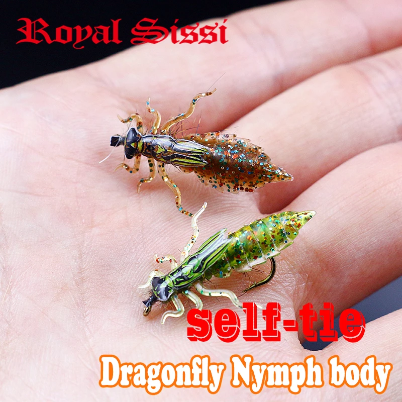 Royal Sissi 20pcs set fly tying dragonfly nymph rubber body&legs pack