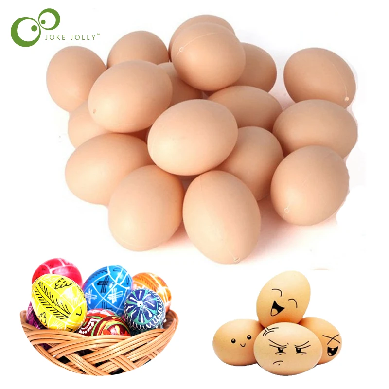 

5/10Pcs Hatching Egg Hen Poultry Hatch Breeding Plastic Artificial Fake Eggs DIY Painting Egg Educational Kids Toys ZXH