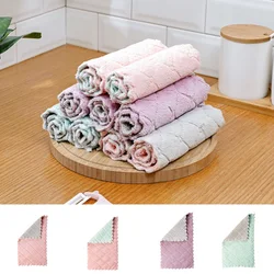 Cloth Microfiber Cleaning Towel Absorbent Dishcloth Teacup Drying Rug Kitchen Washing Supplies microfiber dish cloth absorbent
