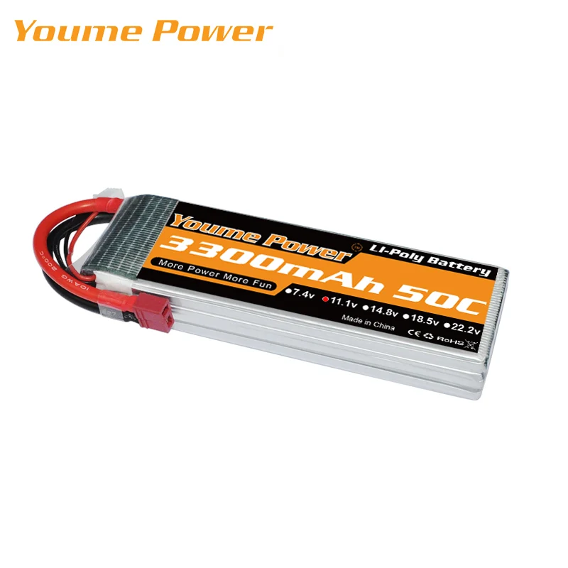 Youme RC Lipo 3S 11,1 V 3300mAh 50C 3 аккумуляторная батарея T DEAN XT60 XT90 Разъем для Traxxas автомобилей Лодка грузовик багги Truggy RC запчасти