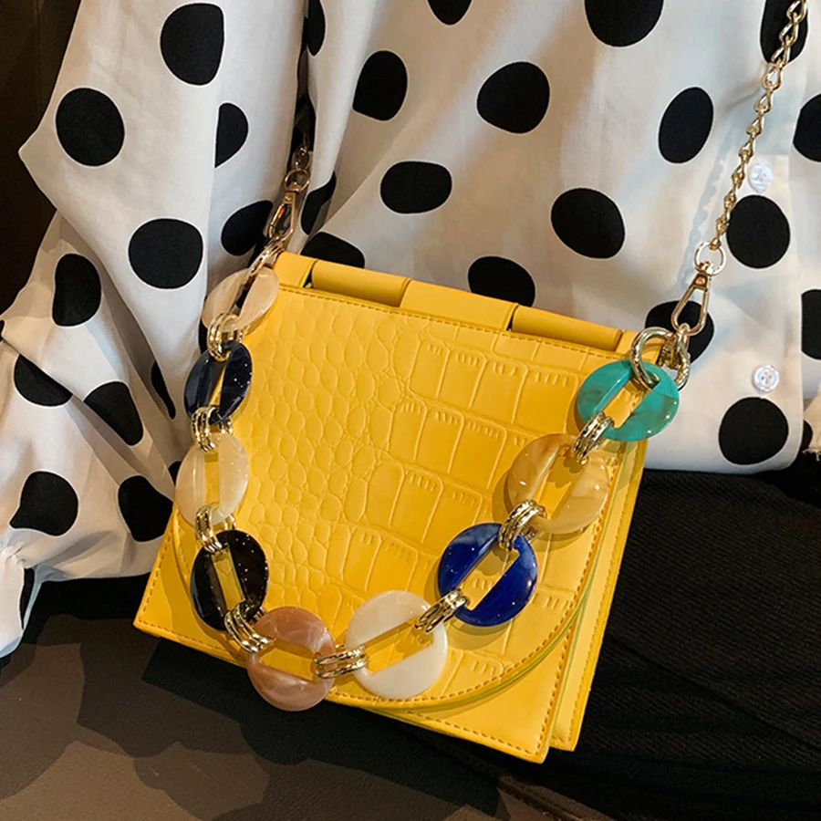

Fashion Simple Women's Designer Handbag 2019 New High Quality PU Leather Women Messenger Bag Alligator Shoulder Crossbody Bags