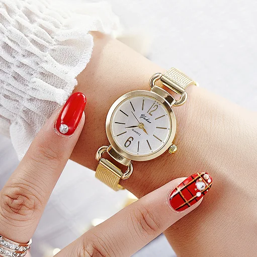 

Korean-style Is Brand Fashion Ladies' Watch Women's Fashion Watch Students New Products Steel Belt Quartz Watch Casual Watch