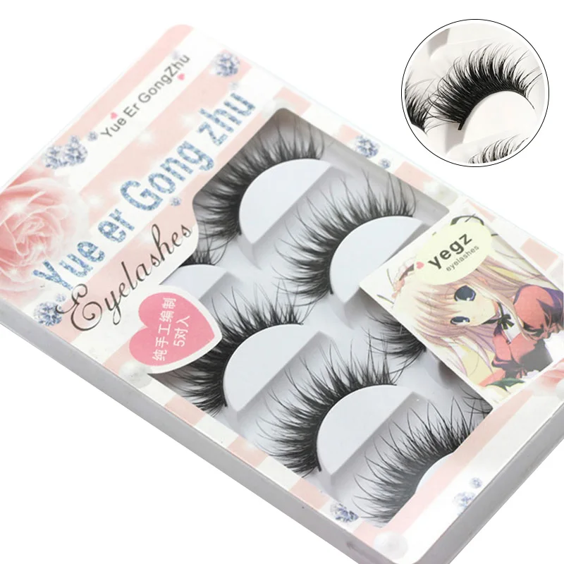 5 пар натуральных накладных ресниц ручной работы норковые ресницы для глаз