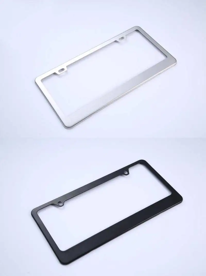 Universal Stainless Steel US Car License Plate Frame Cover Auto Accessory Waterproof Number
