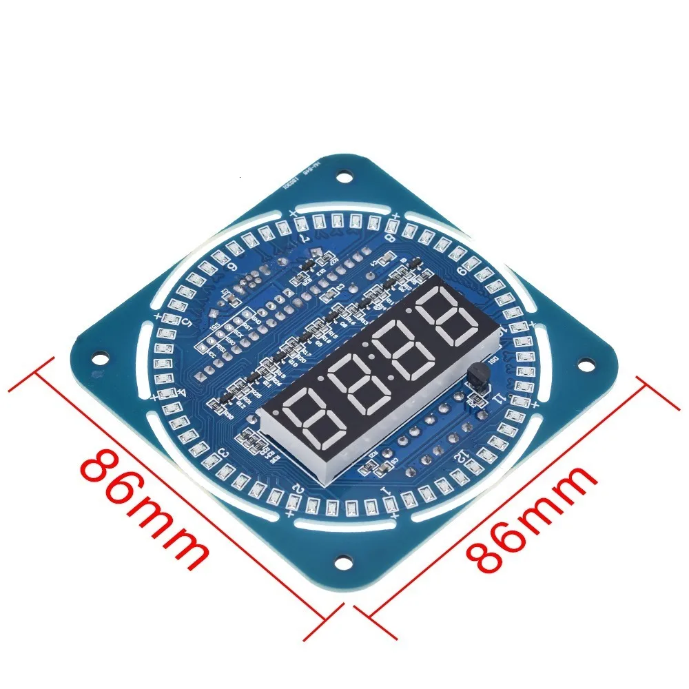 TZT светодиодный модуль электронных цифровых часов DS1302 вращающийся светодиодный дисплей 51 SCM обучающая доска