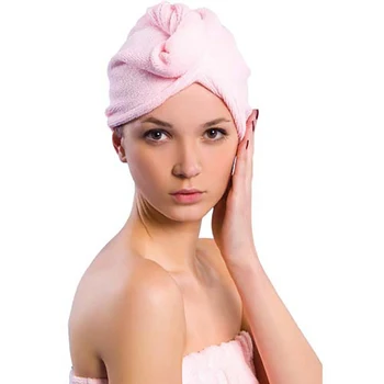 

Hot sale Quick-Dry Hair Towel Hair-drying Ponytail Holder Cap Towel Lady Microfiber Hair Towel