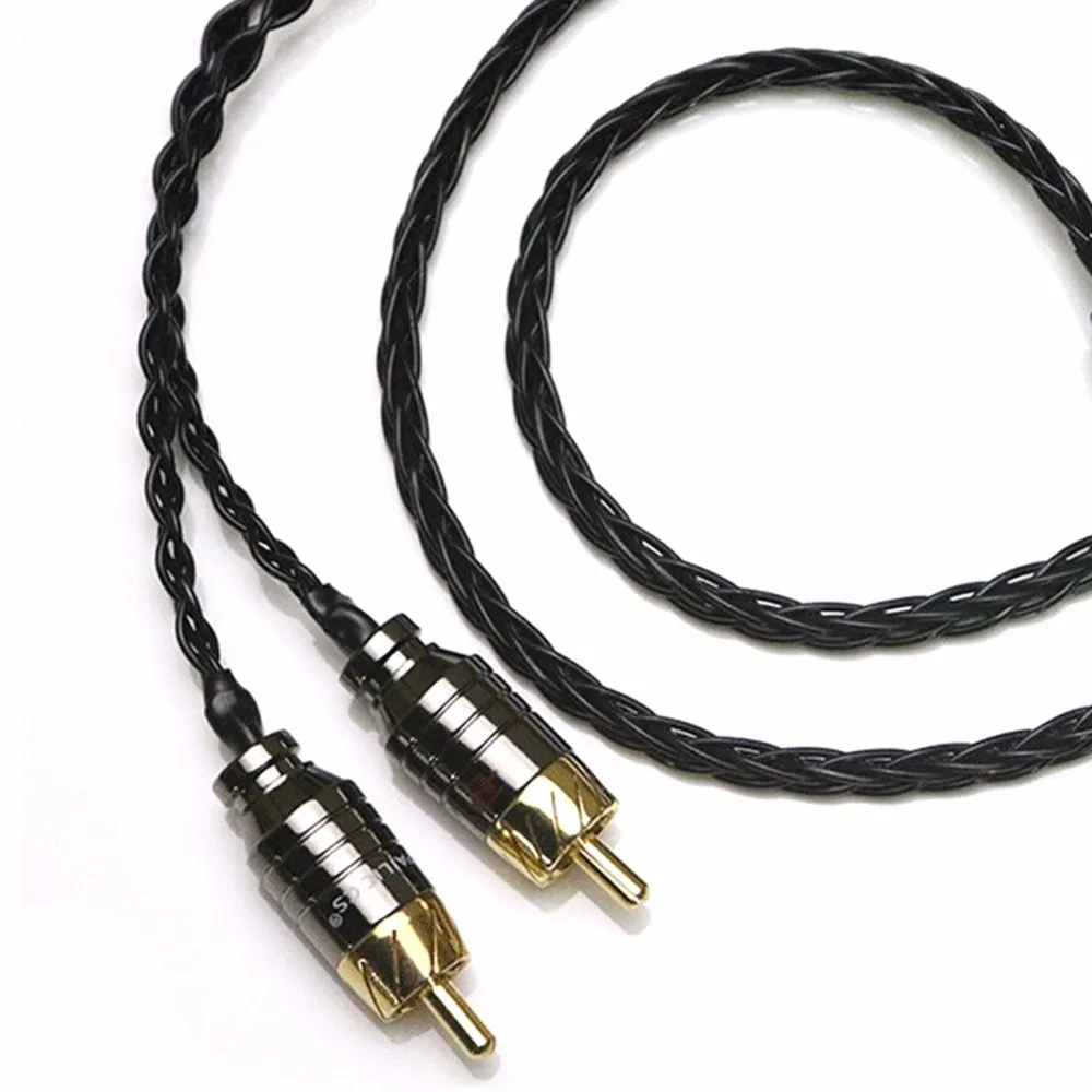 2 5 3 5 4 4mm Balanced Male to 2 RCA Male Splitter Audio Cable 24AWG OCC Silver plated Cable for headphone Player