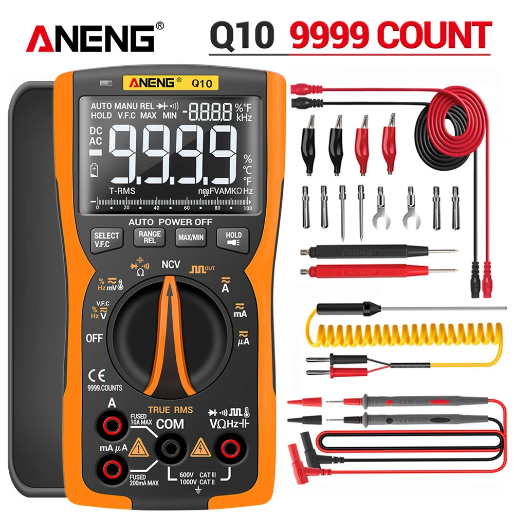 ANENG Q10 9999 мультиметр цифровой мультиметры цифровые тестер напряжения