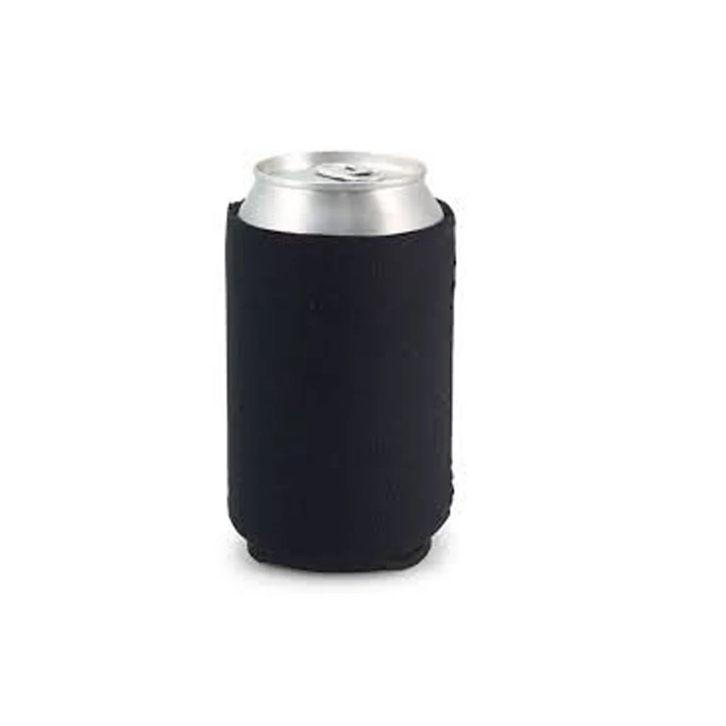 2x Neoprene Can Cooler Sleeve Covers for Beer Soda Juice Pop Beverage Drinks - Black