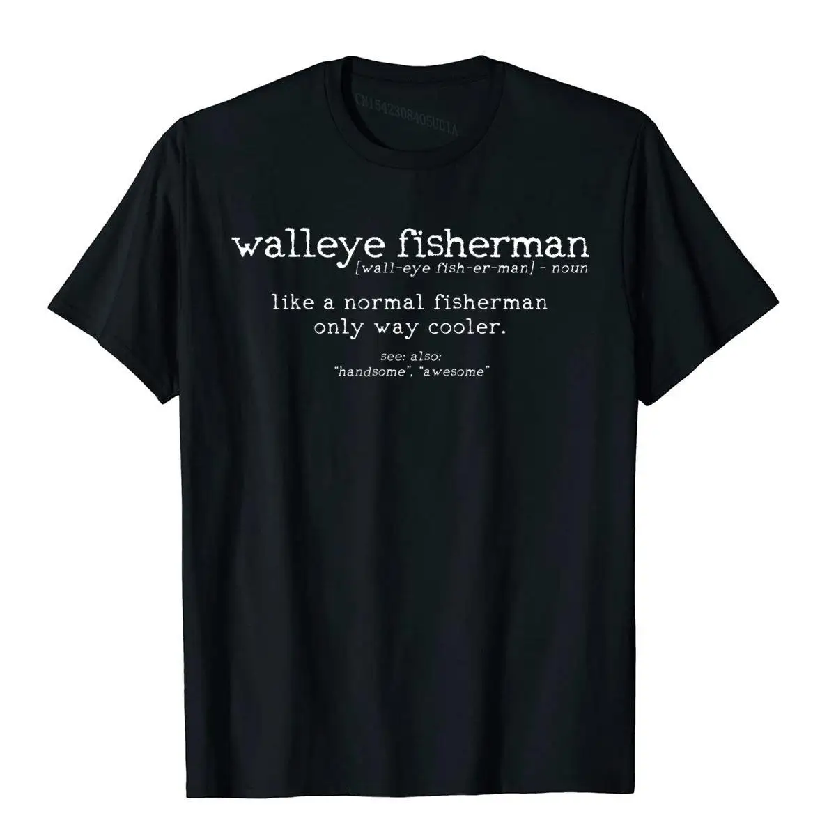 Mens Walleye Fisherman Definition Funny Quote Fishing Gift T-Shirt__B6165black