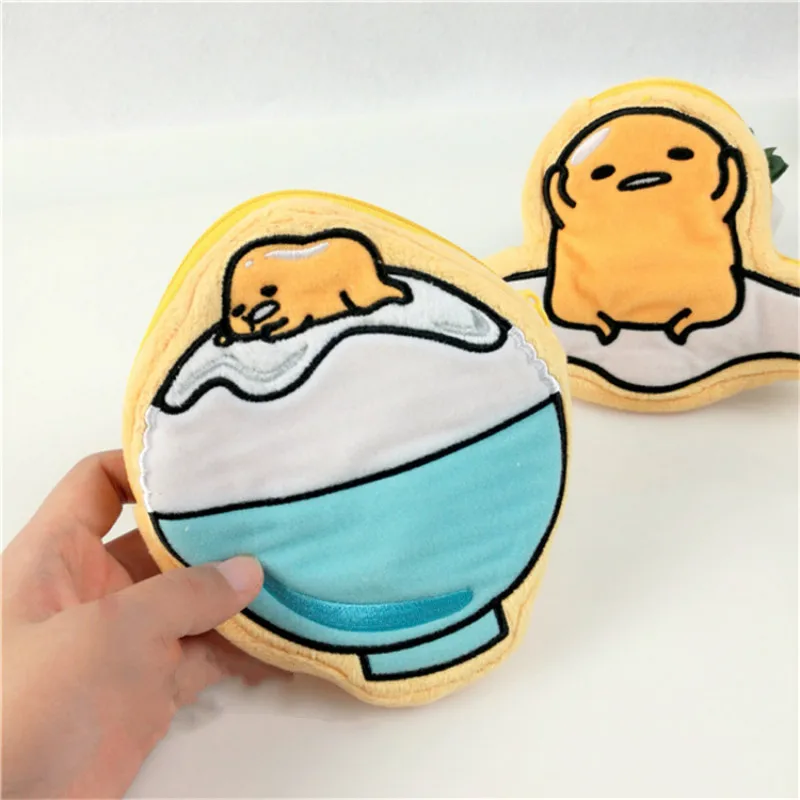 

Cute Cartoon Gudetama Lazy egg sitting sleeping Wallet Coin Bag Egg Yolk Toy Soft Plush toys Free shipping