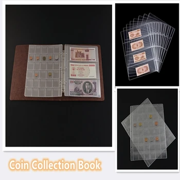 

42/30/20 Pockets Coin Collection Book Coin Holder Sheet for Storage Album Portable Professional Commemorative Coin Collection