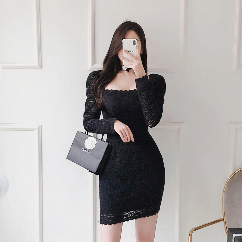 2022 فستان دانتيل بسيط تصاميم كوريه جديد فساتين العيد لعام