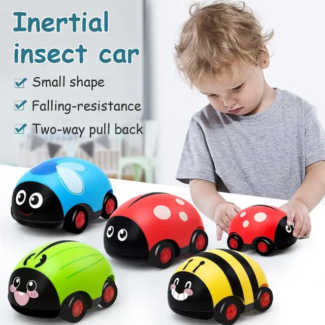 Vehicle Plastic Girl Car toys Vehicle Pull Back Car Boys Insect Ladybird children's toys Kids Inertial Car Drop Baby Toy Gift 1