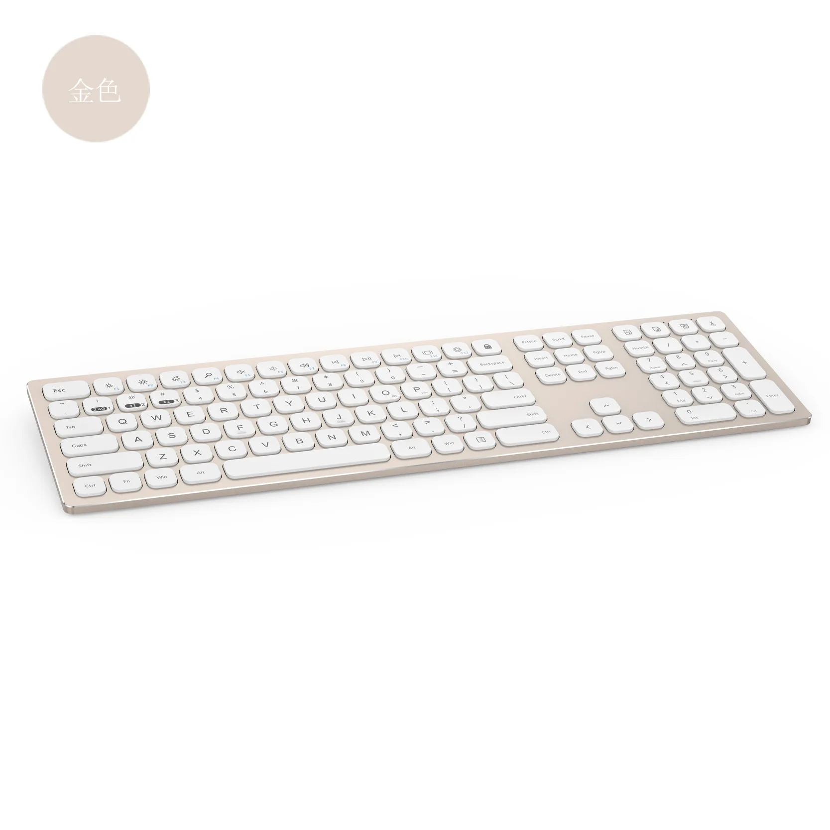 

Fuld IK8300 Wireless Bluetooth Dual-Mode Keyboard Ultra-Thin Metal Shell Mobile Phone Tablet PC Free Switch