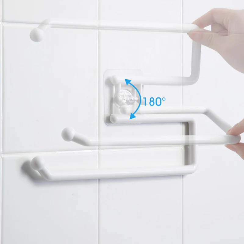 Kitchen Paper Roll Holder Towel Hanger Rack Bar Cabinet Rag Hanging Holder Shelf Toilet Paper Holders
