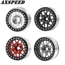 Axspeed 1/4/5 pces 1.9 polegadas de alumínio beadlock rodas jantes 25mm largura para 1/10 scx10 trx4 rc carro